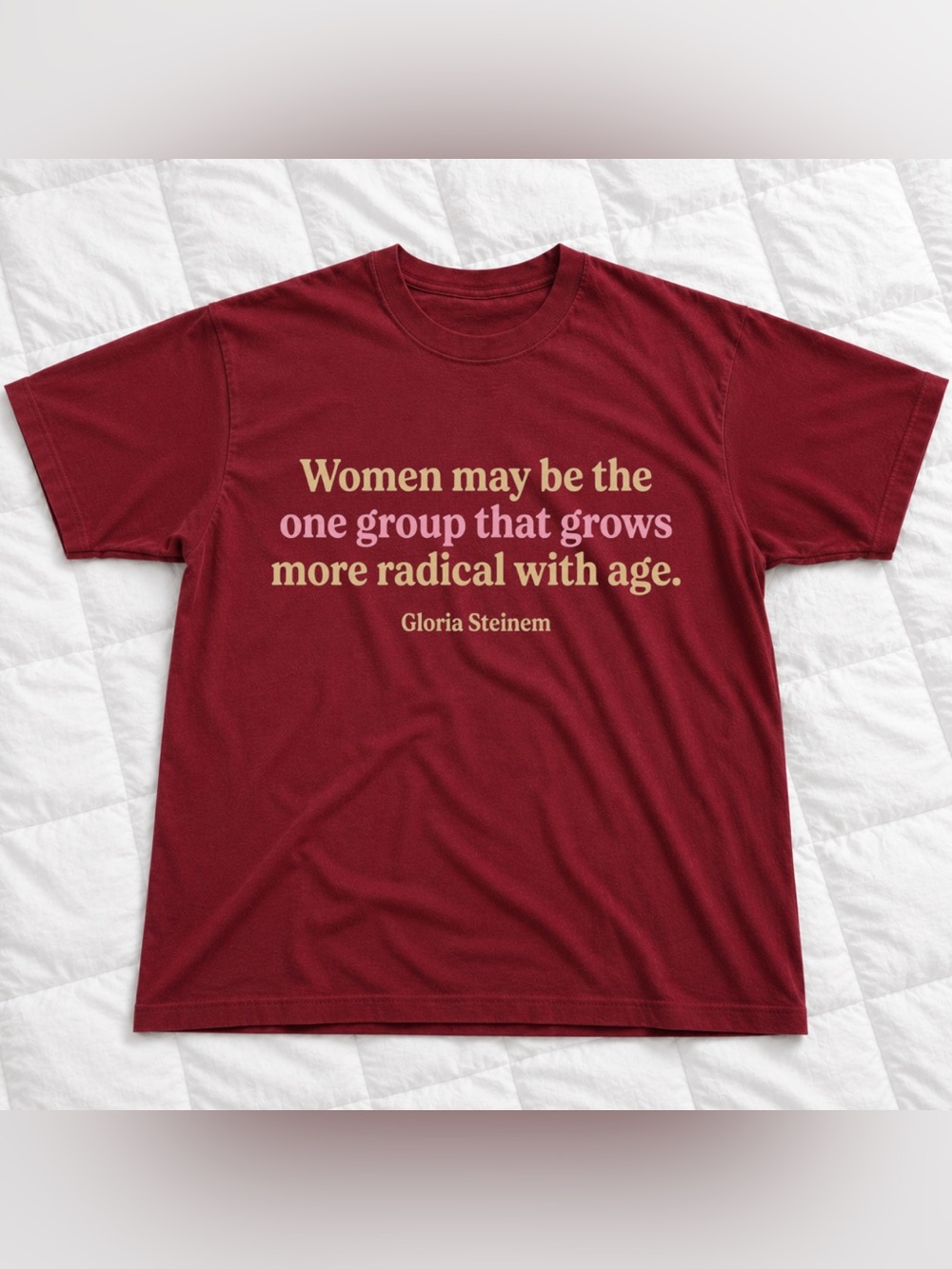 Gloria Steinem Quote Tribute Tee Women’s Right Equality Resistance Activist Gift